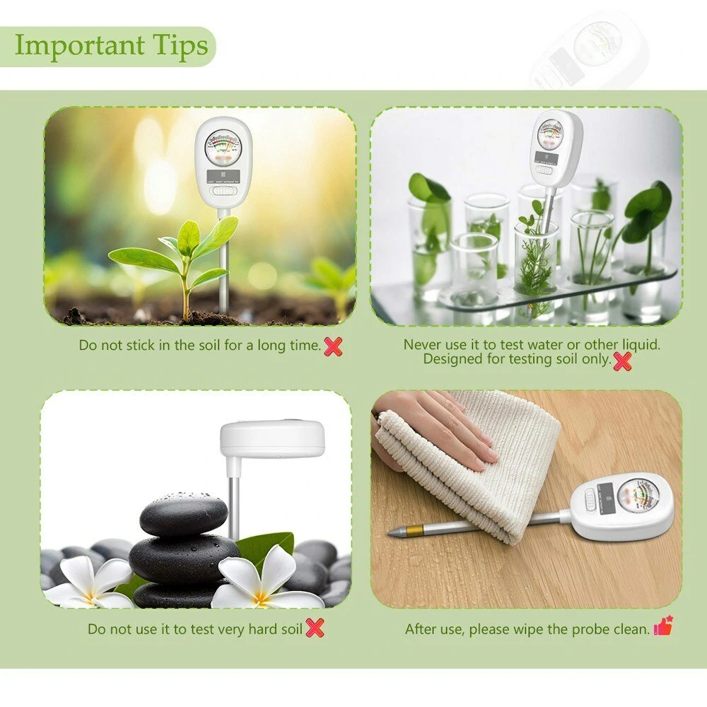 4-in-1 Soil Tester - Moisture, Light, Nutrient & pH Detection | Adjustable Angle for Indoor Plants & Gardening - Image 5