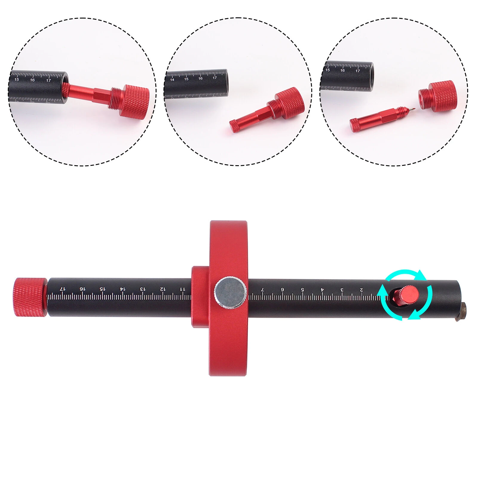 Wheel Marking Gauge - Aluminum Alloy Scribe Tool for Woodworking & Mortising - Image 3