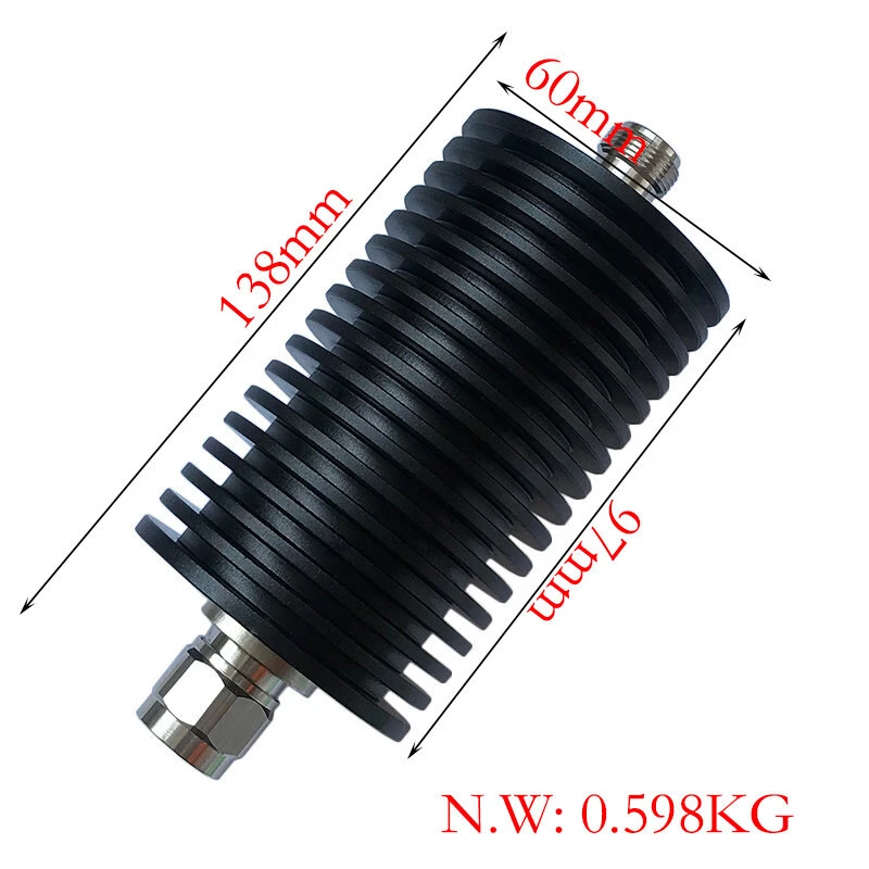RF Attenuator 100W 5-50dB N Interface | DC to 3GHz Fixed Attenuator - Image 4