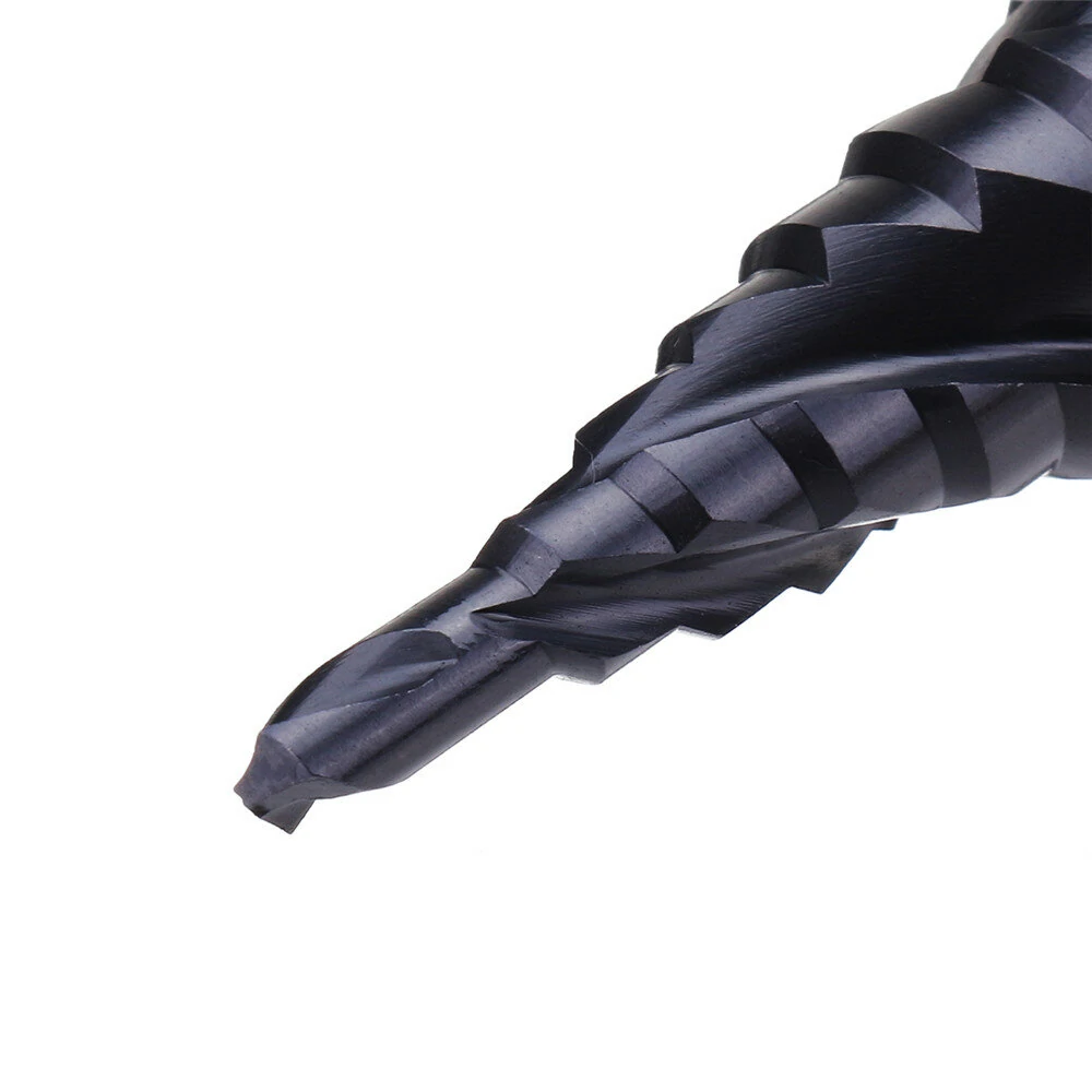 Drillpro 3 Flute Step Drill Bit - TiAlN Coated HRC89 - Cobalt M35 HSS - 1/4 Inch Hex Shank - Image 5