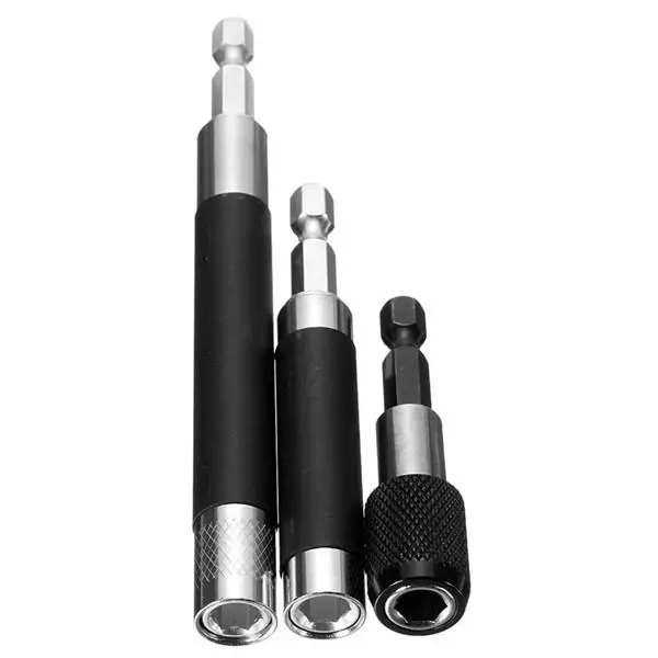 Drillpro 3pcs 1/4 Inch Hex Magnetic Bit Holder | 80mm 120mm & 60mm Extension Bar - Image 3