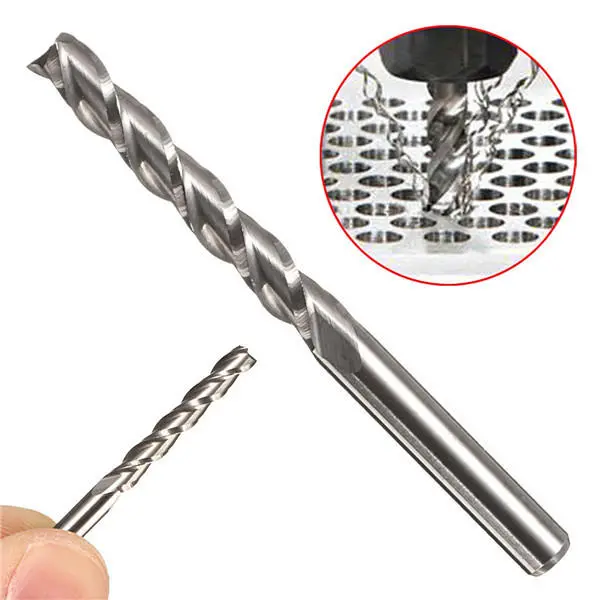 22x3.175mm 3 Flute End Mill Cutter | For Acrylic & Wood Milling - Image 2
