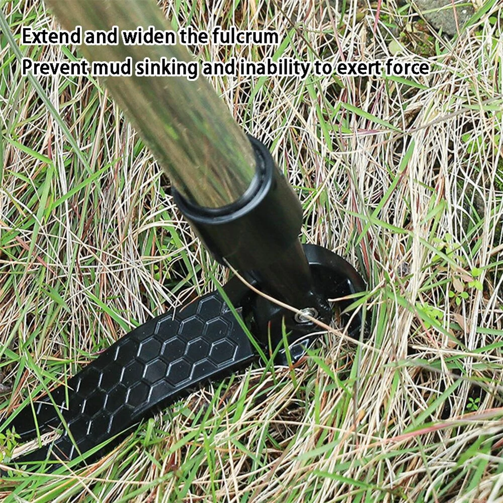 Manual Vertical Weeding Shovel | Standing Weed Puller with Metal Head - Garden Lawn Root Remover - Image 4