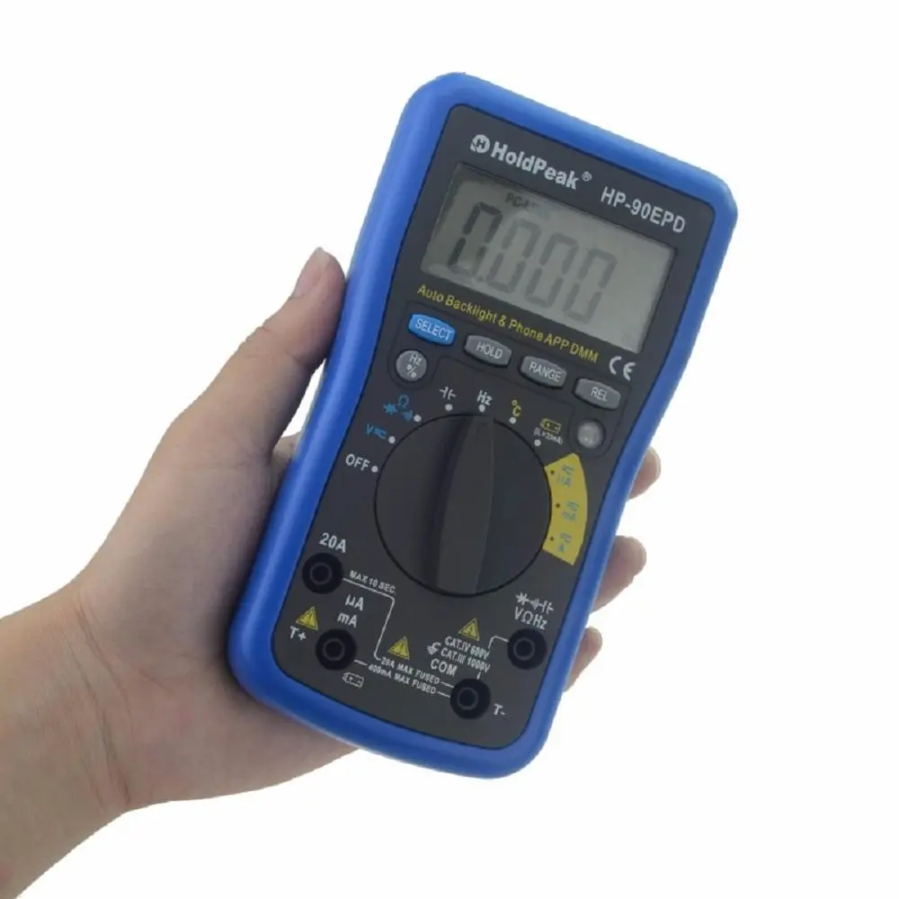 HoldPeak HP-90EPD Multimeter True RMS 4000 Counts Auto Range AC DC Voltage Current Resistance Capacitance Frequency Backlight - Image 3