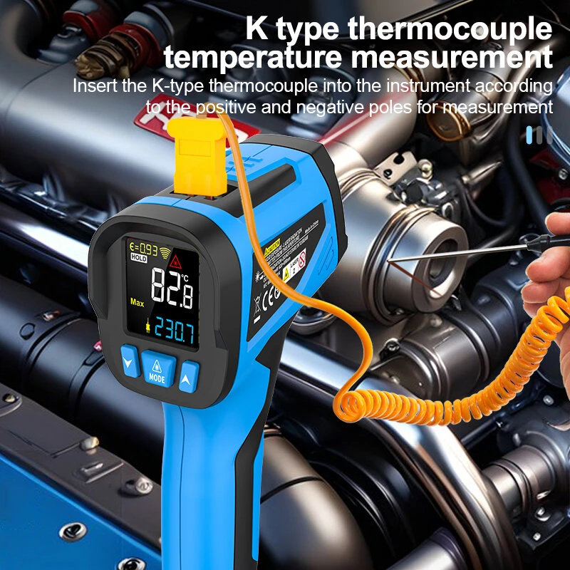 IR07 Infrared Thermometer - Wide Temp Range, High Precision, Adjustable Emissivity & K-Type Input - Image 4