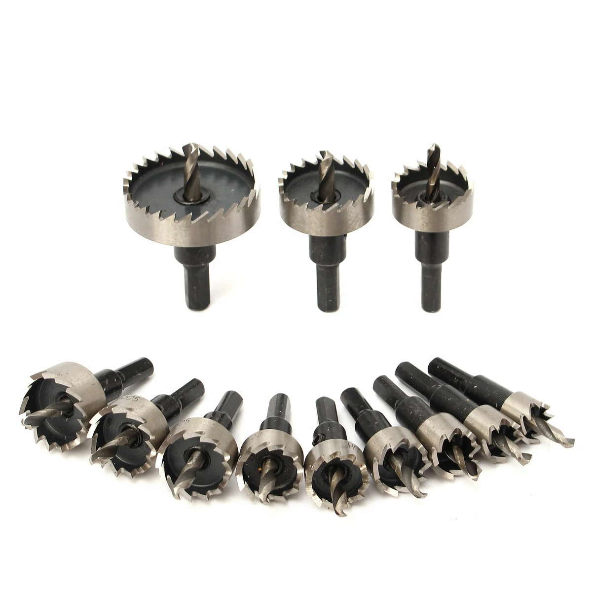 12pcs HSS Hole Saw Cutter Set | 15-50mm Drill Bits for Metal & Wood - Image 3