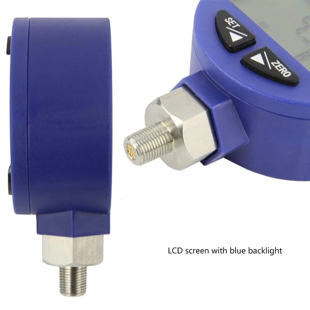 PG-30Pro Digital HVAC Pressure Gauge | For 87+ Refrigerants -14.5-500 PSI | Blue Backlight - Image 3