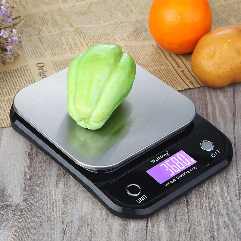 WH-B28 Digital Kitchen Scale - 10kg/1g & 5kg/0.1g High Precision - Stainless Steel - Image 4