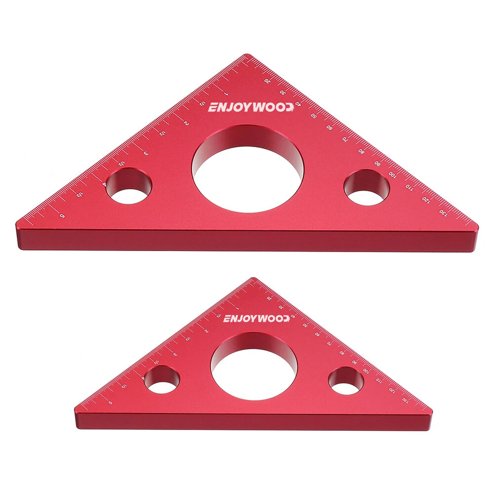 ENJOYWOOD Carpenter Square - Aluminum Alloy Right Angle Ruler | Metric & Imperial Scale - Image 2