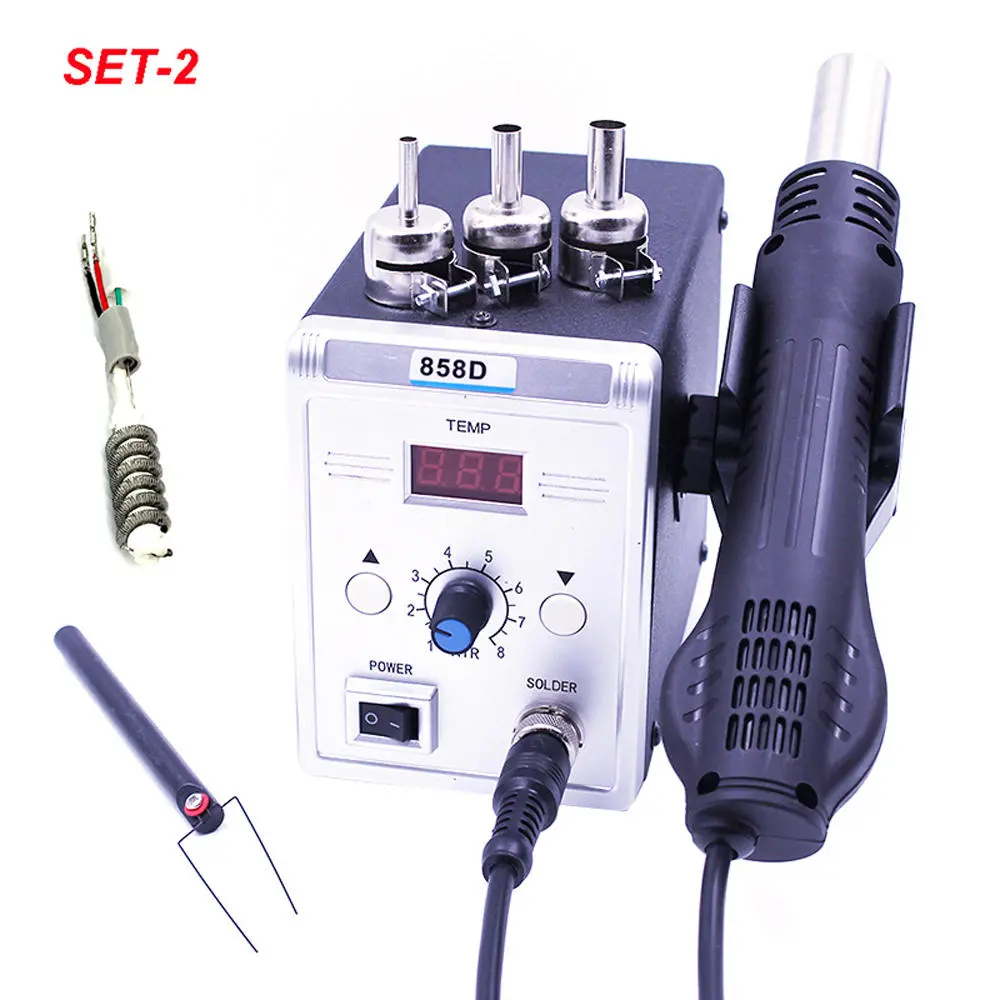 858D 700W Hot Air Soldering Station | BGA Rework & SMD Repair | 220V/110V - Image 3