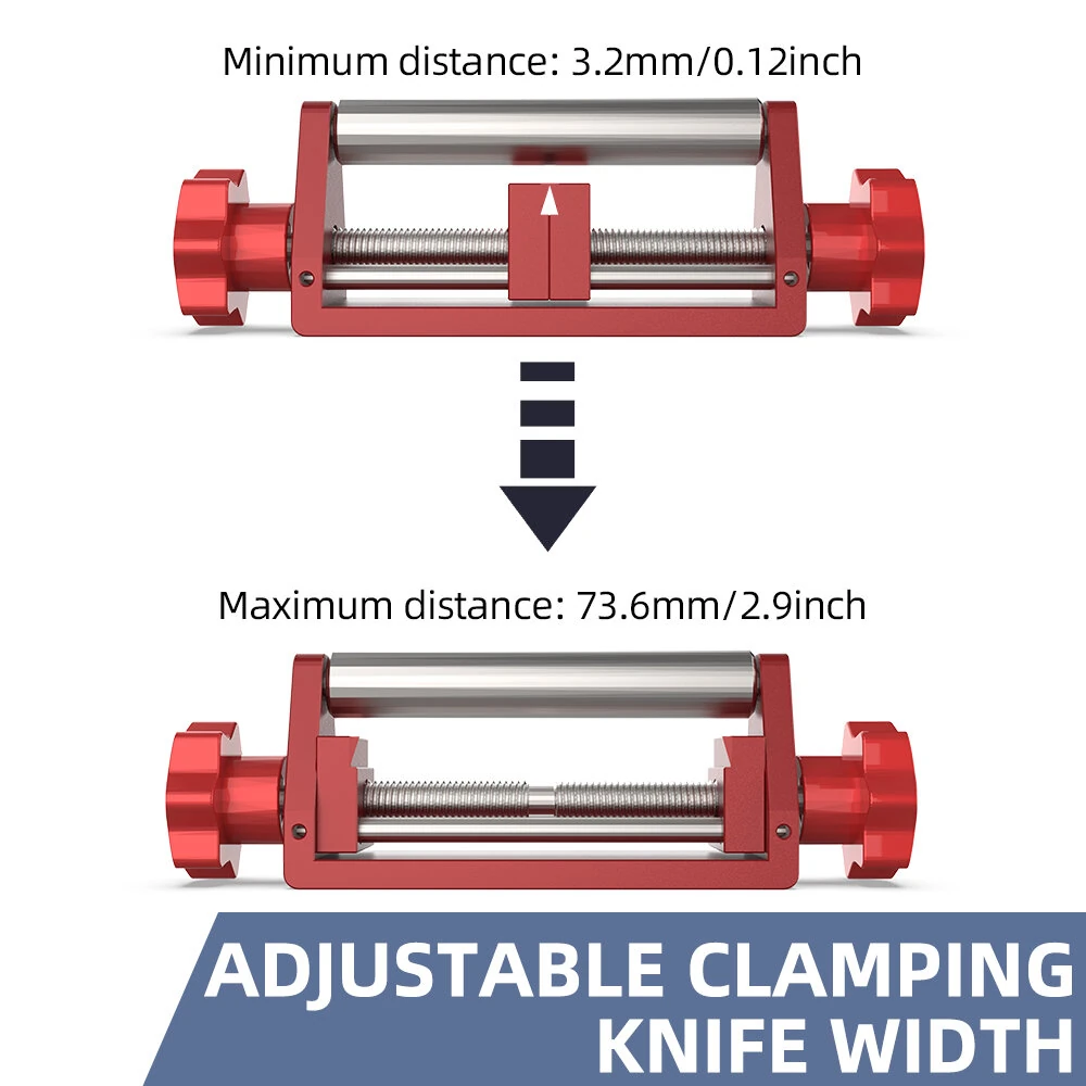 ENJOYWOOD Chisel Sharpening Jig & Honing Guide | 0.12-2.9In Width | 10-45° Angle Fixture - Image 4