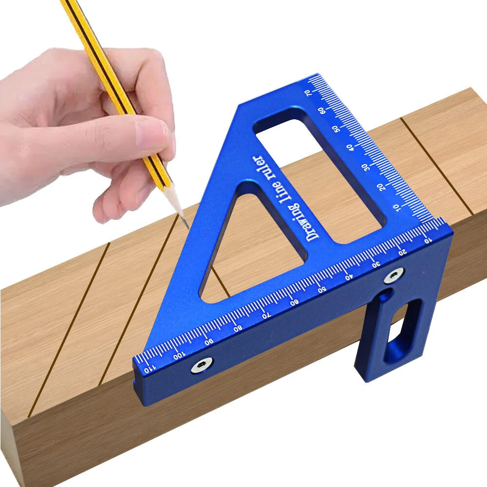 Aluminum Alloy Woodworking Square Protractor | Miter Triangle Ruler for Carpentry - Image 4