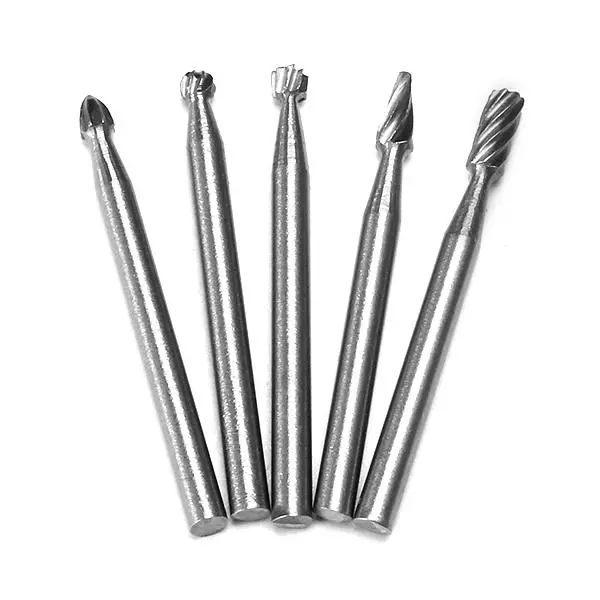 10pcs HSS Router Bit Set - 3mm Shank Rotary Burr Files for Wood Working - Image 5