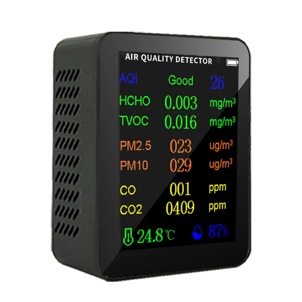 Air Quality Monitor - 9 in 1 PM2.5 CO2 Meter | Digital Temp Humidity Tester - Image 2