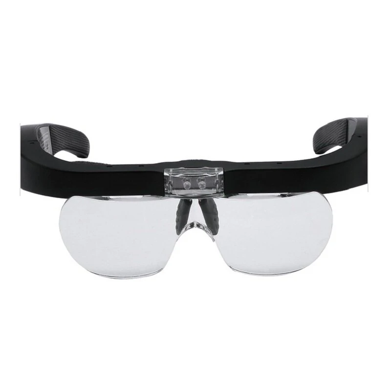 Head Mount Magnifier Glasses - 1.5X to 5X Magnification | USB Rechargeable with 2 LED Lights - Image 3