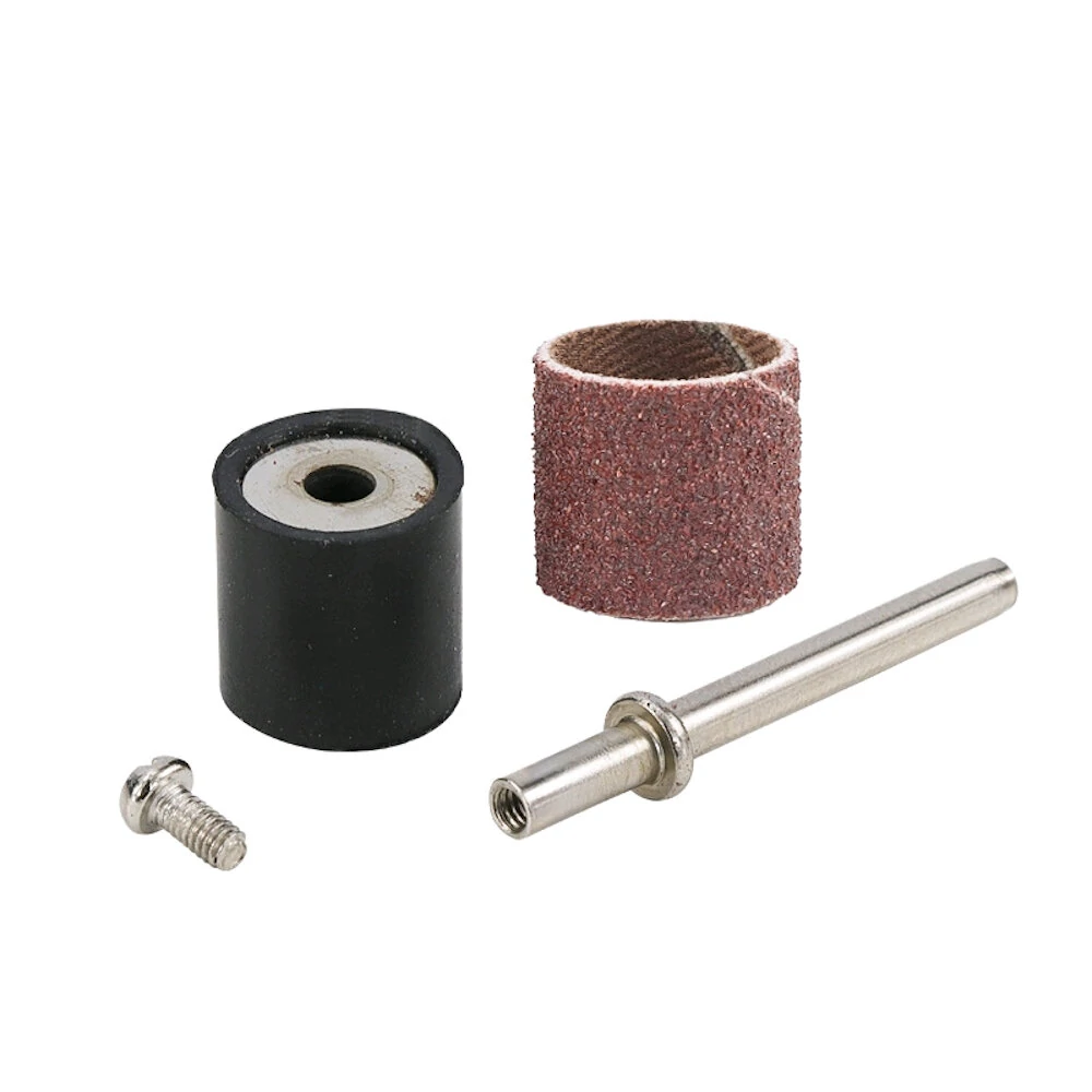 11pcs 12.7mm Sandpaper Roll Polishing Wheel Set - 100 Grit for Metal Rust Removal & Polishing - Image 3