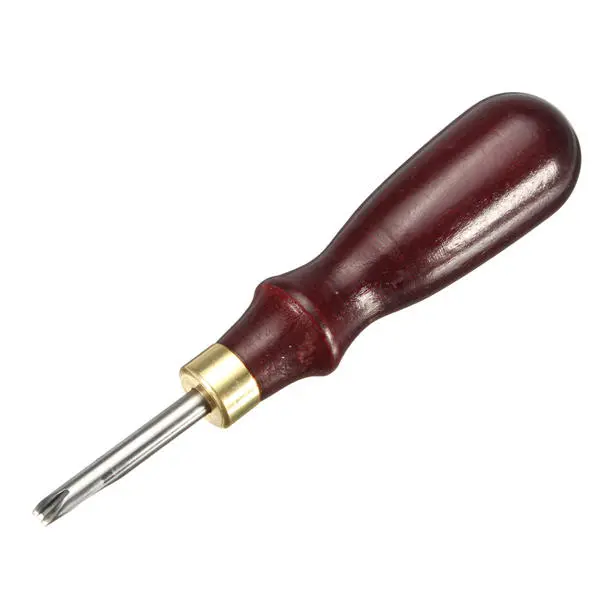 Leather Craft Tool Kit - 13Pcs Hand Awl Skiving Groover & Sewing DIY - Image 4