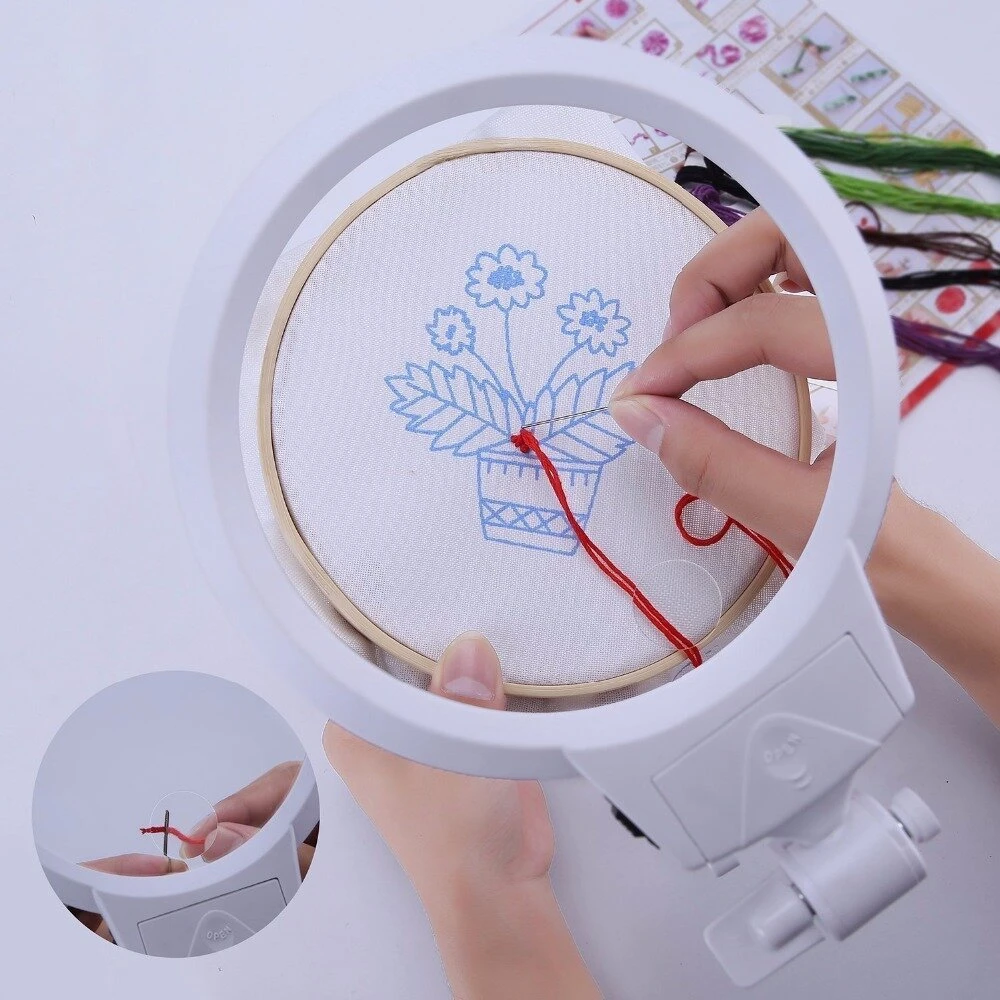 LED Desk Magnifier Lamp - Illuminated Foldable Light for Soldering, Reading & Hobbies - Image 2