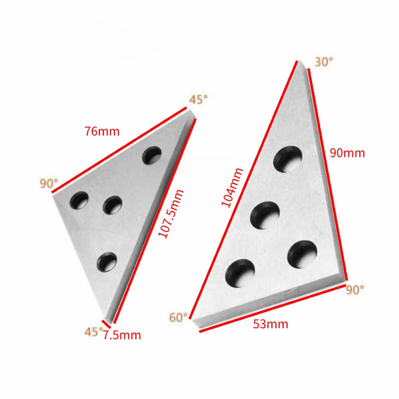 2PCS Solid Angle Plates Set | 30-60-90 & 45-45-90 Degrees | Precision +/- 20 Seconds | Machinist Tool - Image 3