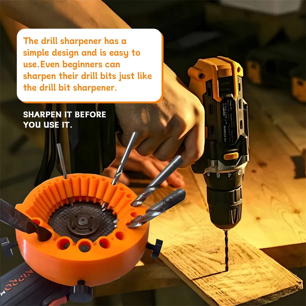 Universal Drill Bit Sharpener | 2-13mm Manual Sharpening Tool | Enhanced Cutting Efficiency - Image 4