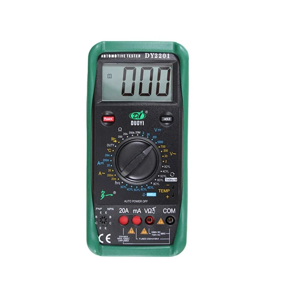 DUOYI DY2201 Digital Automotive Multimeter - Tester for RPM, Dwell Angle & Temperature - Image 2
