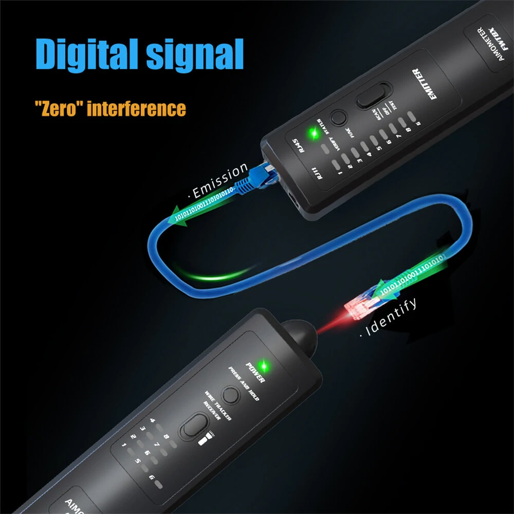 BSIDE FWT8X Network Cable Tracker - RJ11/RJ45 Ethernet Wire Tester & Finder - Image 3