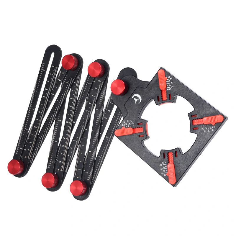 6 Folding Aluminum Alloy Ruler - Multi-Angle Measurement & Tile Positioning Tool - Image 4