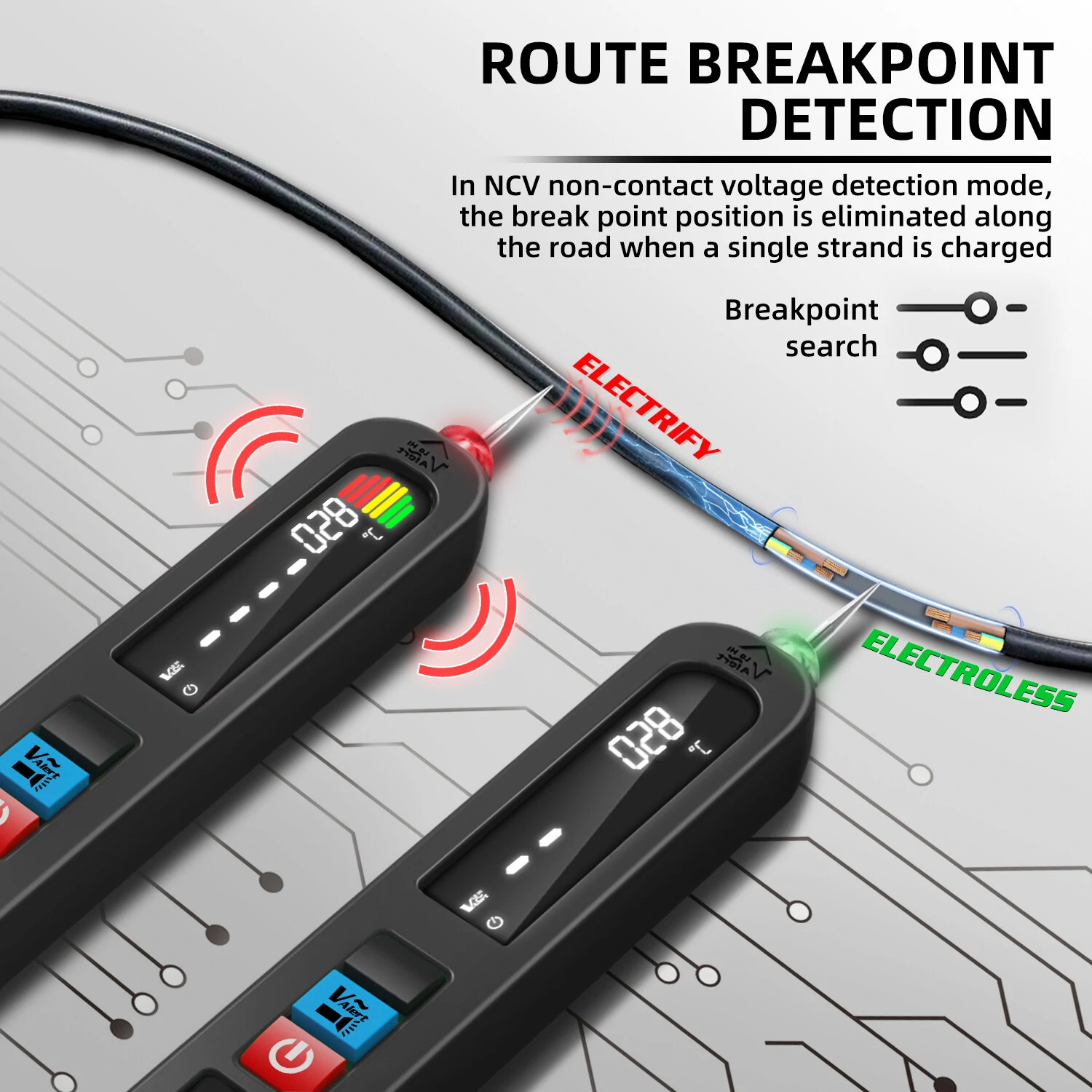BSIDE S4X Smart Induction Voltage Pen - AC Detection to 300V, Temperature Sensor & Leakage Detection - Image 2