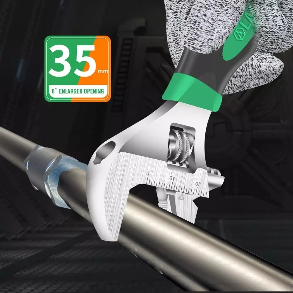 LAOA Adjustable Wrench 6 & 8 Inch | Monkey Pipe Wrench | Multifunction Car Tool - Image 4