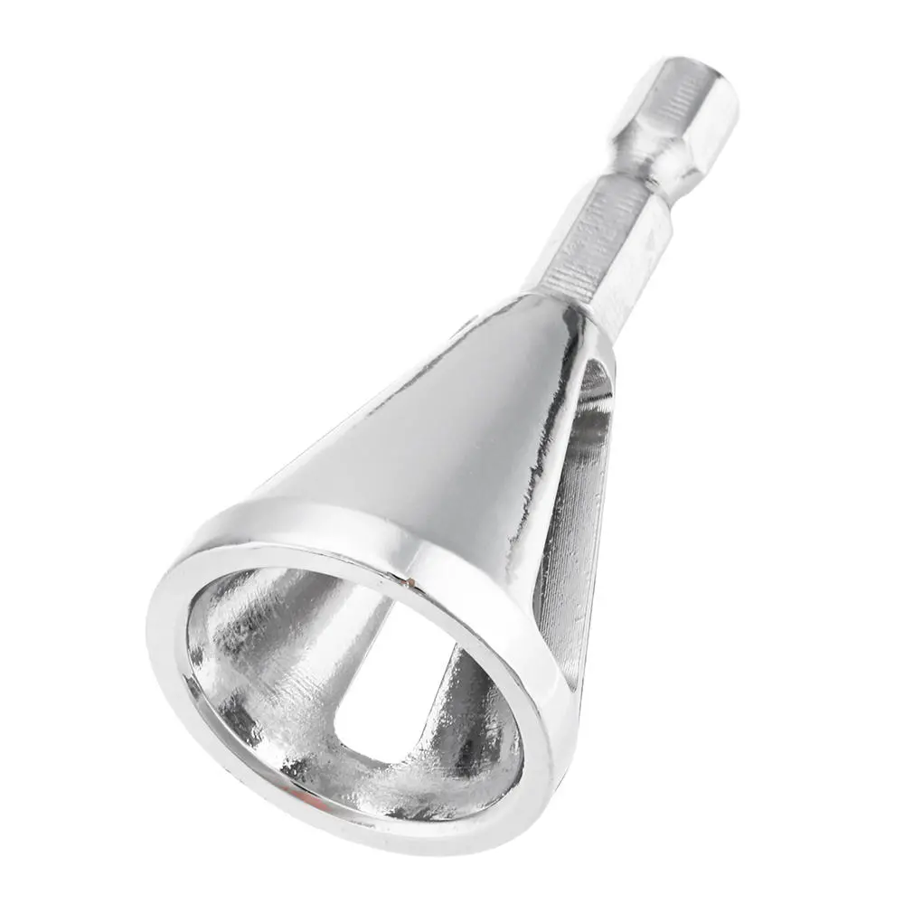 Silver Hard Alloy Deburring Chamfer Tool | Hex Shank Drill Bit for Burr Removal - Image 3