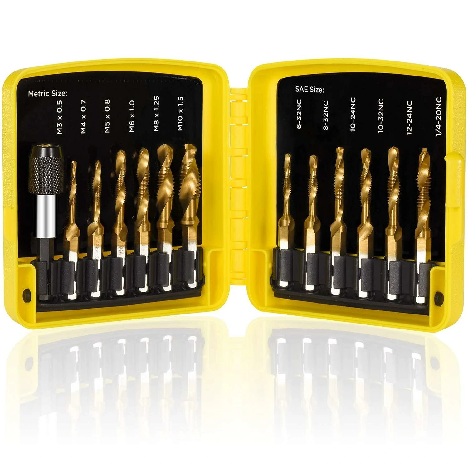 Drillpro 13pcs M3-M10 Metric Tap & Drill Bit Set | Hex Shank Hand Tools - Image 5