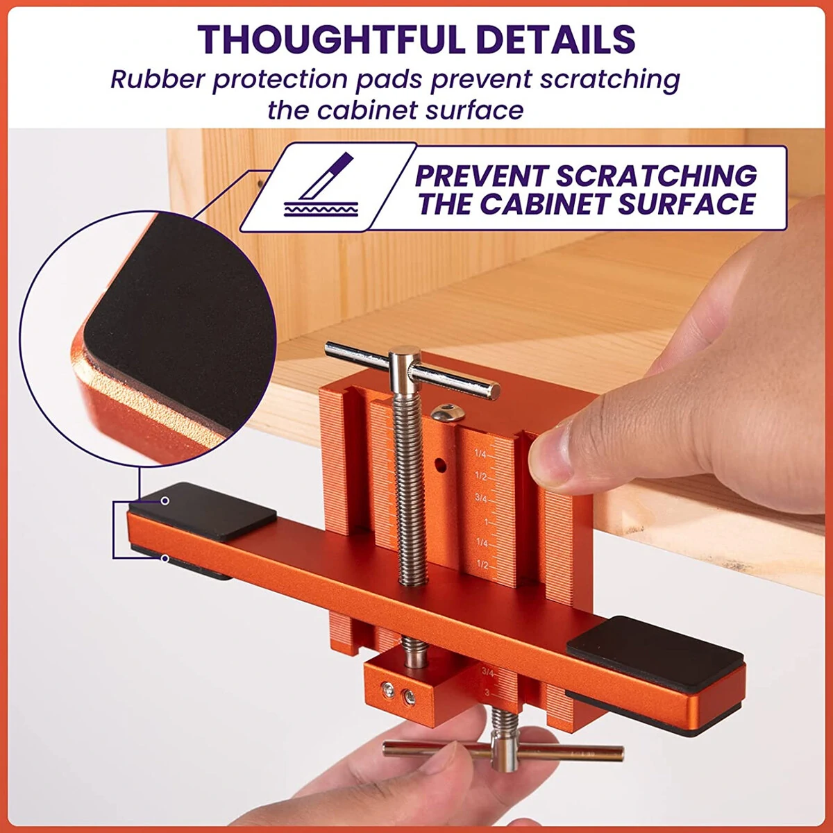 Cabinet Door Mounting Jig - Aluminum Alloy Heavy Duty Tool for Face Frame & Frameless - Image 4