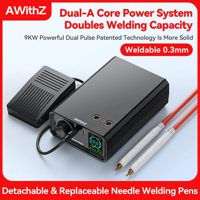 AWithZ UK1 Portable Spot Welder - 0.3mm Nickel Battery Welding | Digital Display & Type-C Charging - Image 2