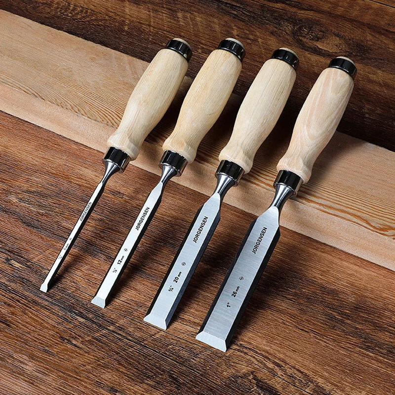 JORGENSEN 4pc Woodworking Chisel Set | 6mm 12mm 20mm 26mm | High Carbon Steel - Image 4