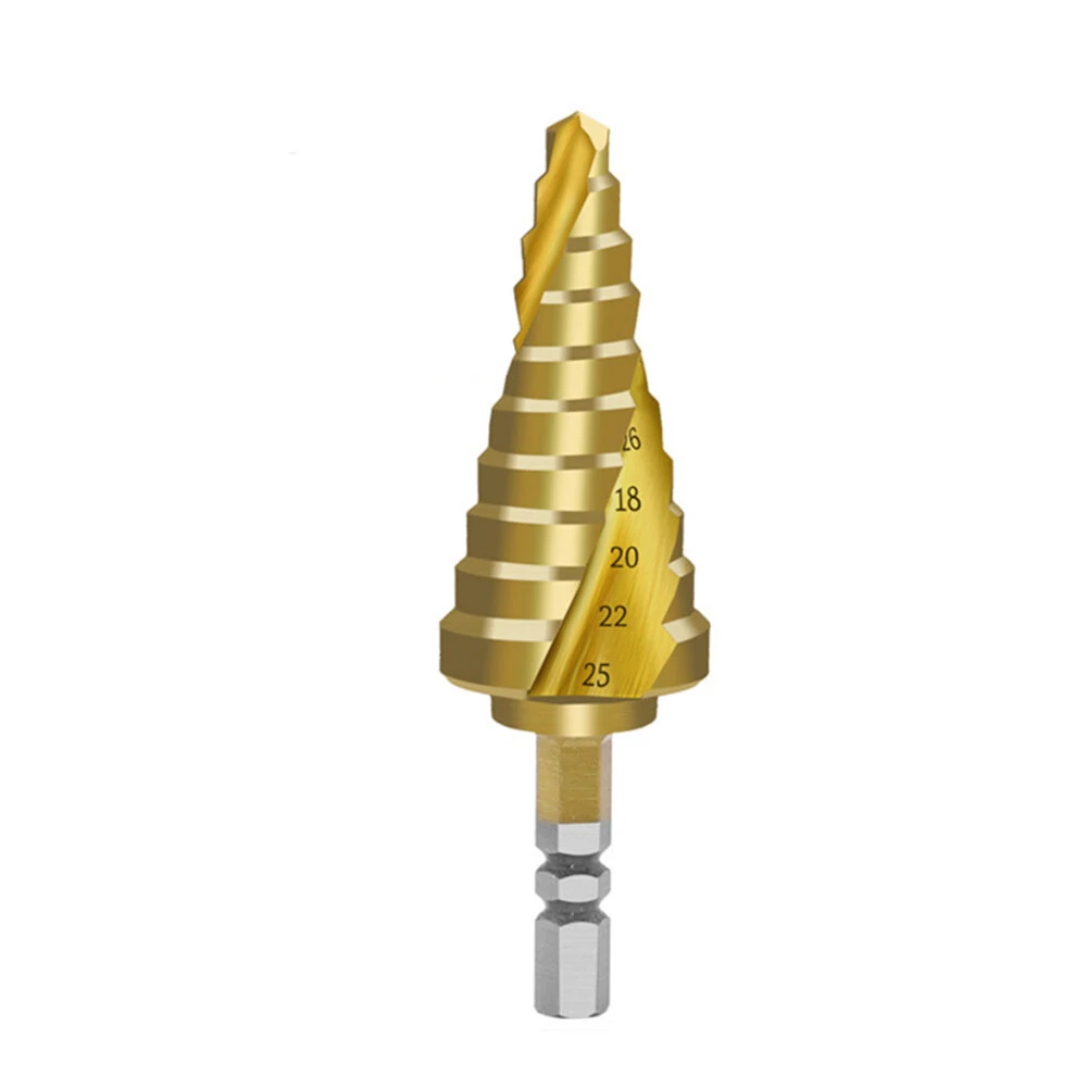 Drillpro 6.35mm Hex Shank Step Drill Bit | HSS 4241 Titanium Coated for Metal - Image 2
