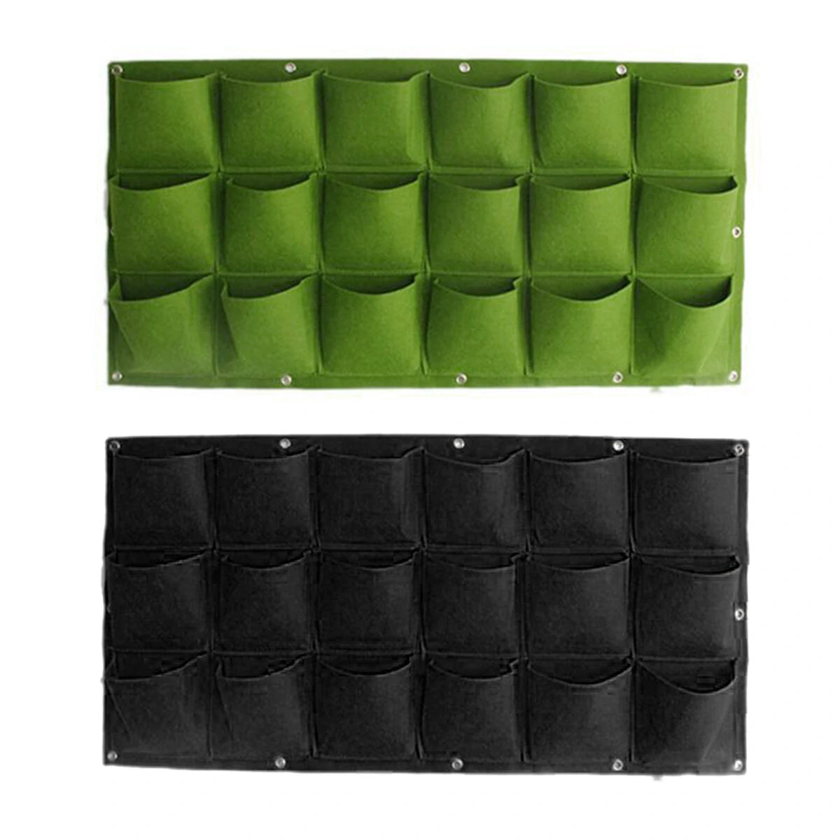18-Pocket Wall Hanging Planter Bag - Vertical Garden Growing Pots Green - Image 4