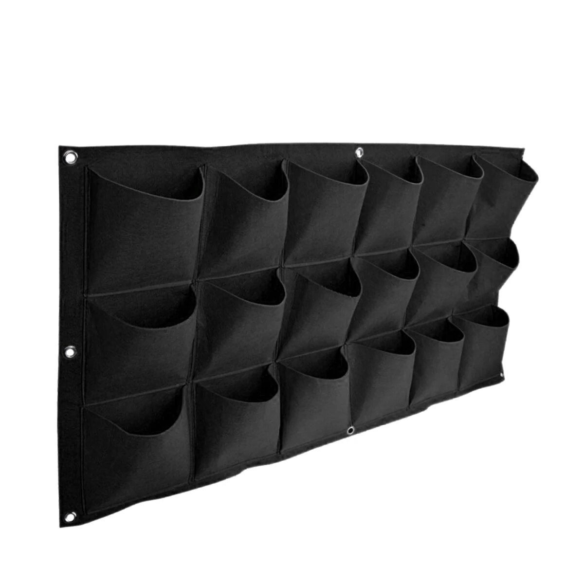 18-Pocket Wall Hanging Planter Bag - Vertical Garden Growing Pots Green - Image 2