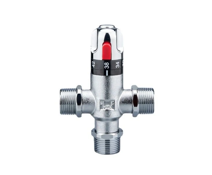 Brass Thermostatic Mixing Valve | Anti-Scald Child Lock | DN15 DN20 Hot/Cold Water - Image 4
