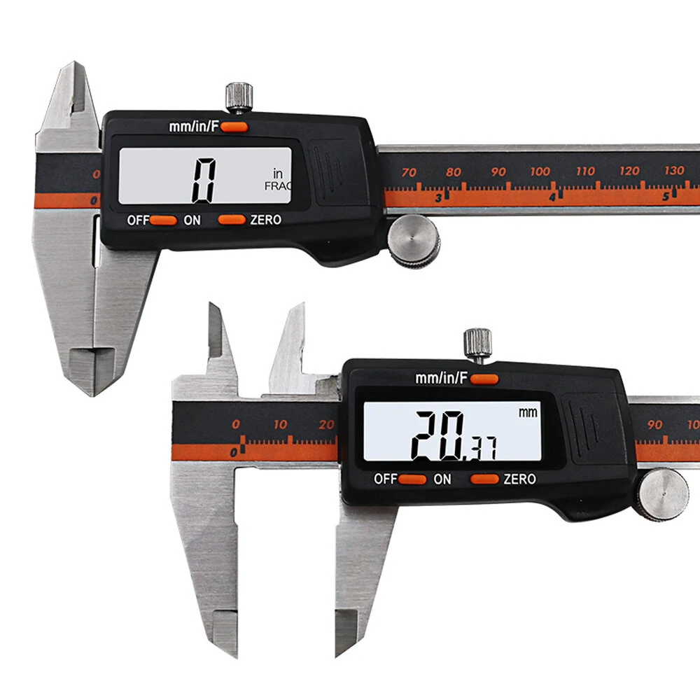 DANIU 150mm / 6 Inch Digital Caliper - Stainless Steel, LCD Display, Fraction/MM/Inch - Image 3