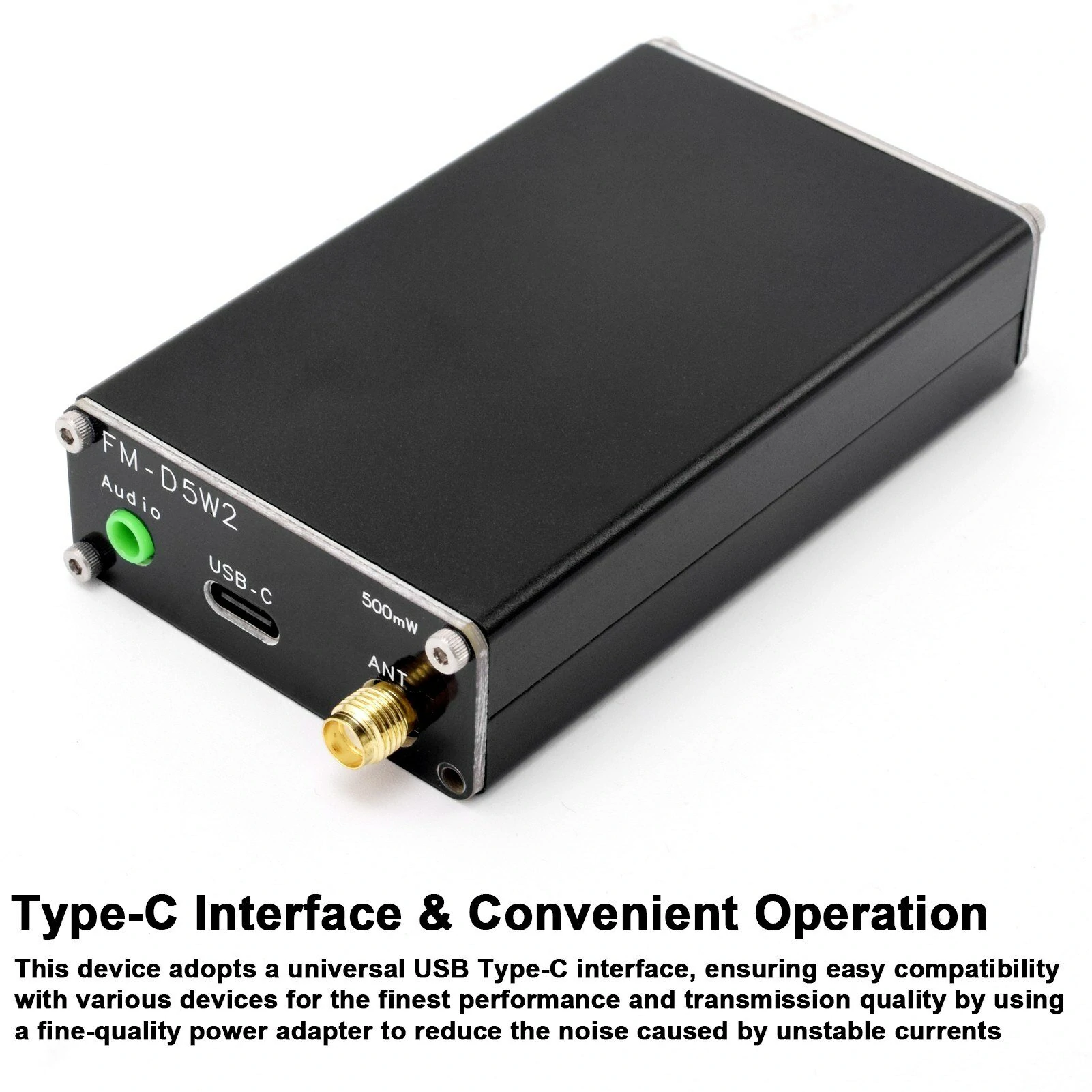 0.5W FM Transmitter 76-108MHz | 500mW Digital Display | Type-C & 2000M Range - Image 4