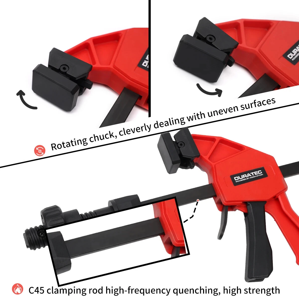 Woodworking MFT Dog Clamp - 4/10/16 Inch Vertical Bench Clamp for 20mm Dog Holes | 60kg Heavy Duty | Tool-Free Locking - Image 4
