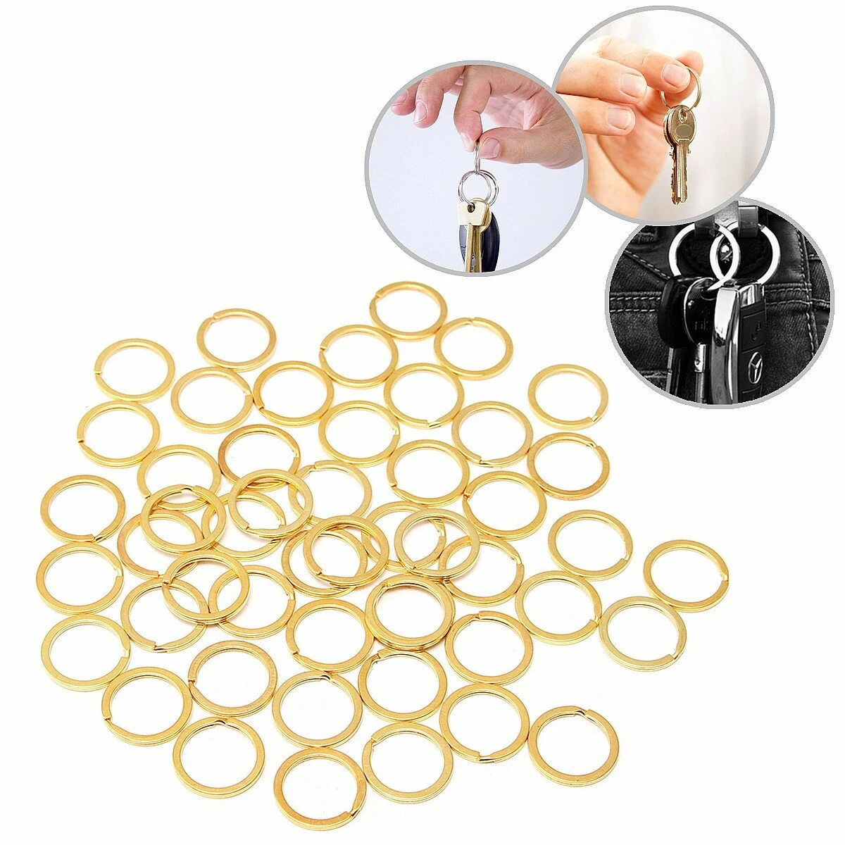 50Pcs 25mm Split Key Rings - Metal Holder for Keys DIY Craft | EDC Gadgets - Image 4