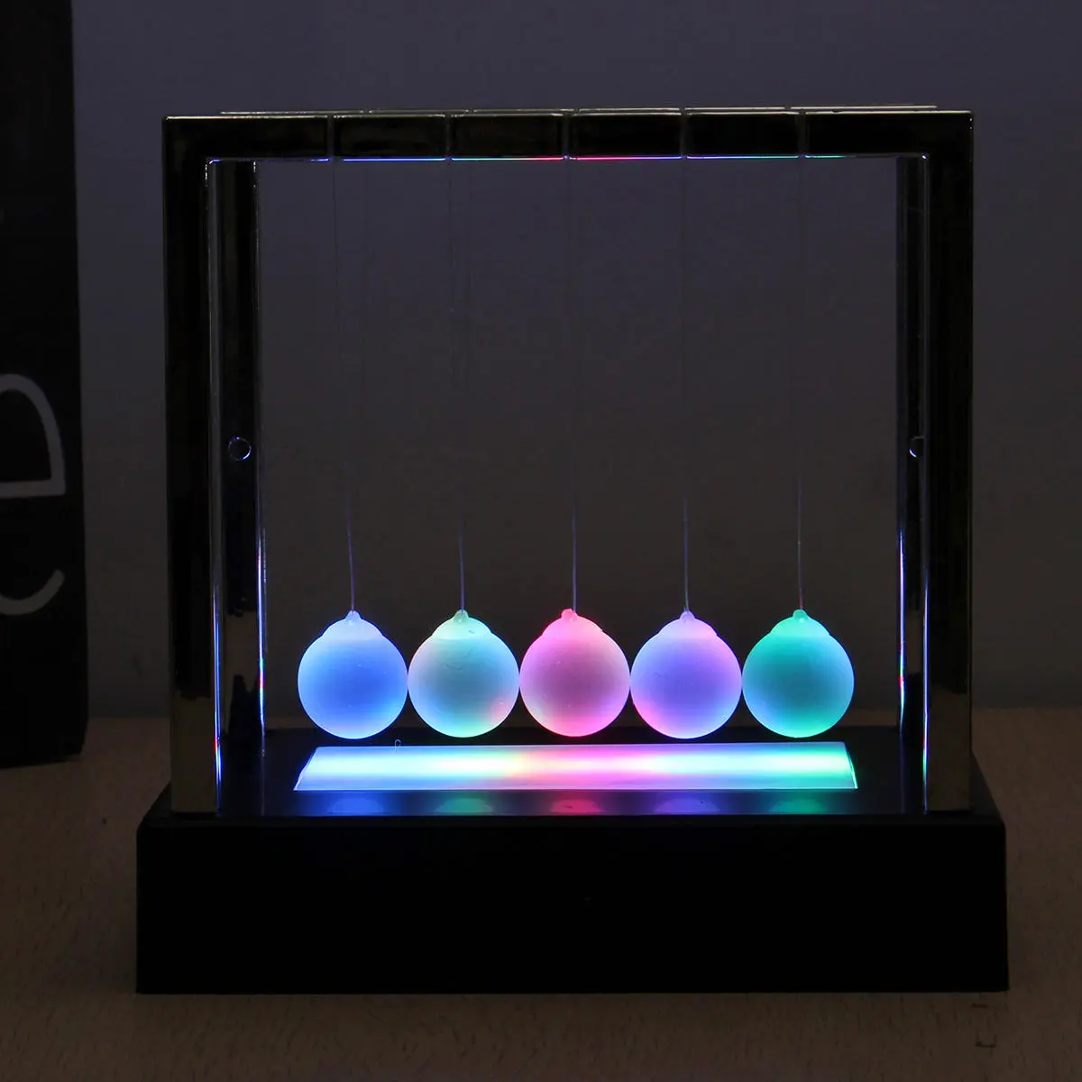 LED Newton's Cradle Lamp - Colorful Illuminating Kids Gift & Home Decoration - Image 2