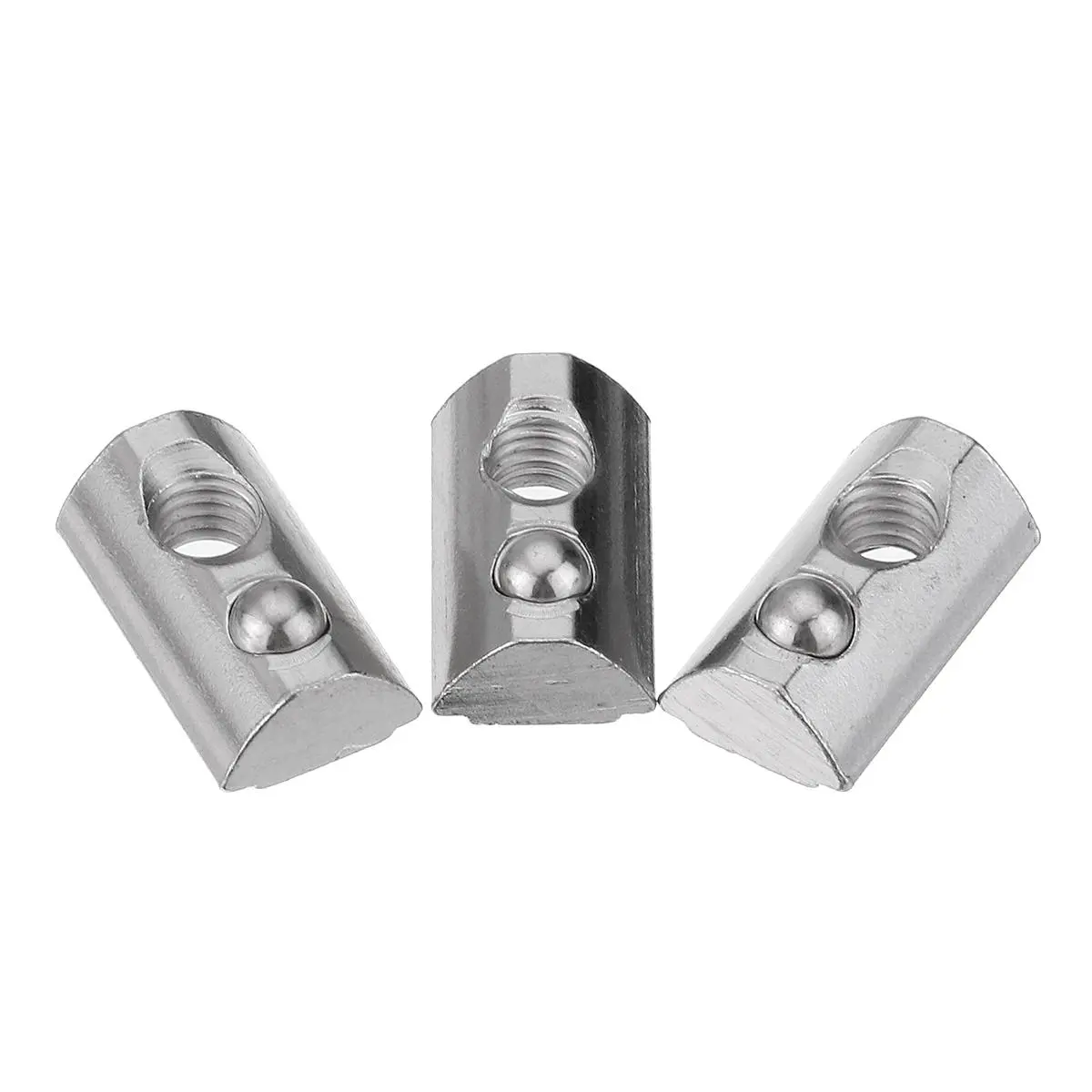 Drillpro 20 Series T Slot Spring Nut Kit - 50pcs Elastic Round Roll Nuts for Aluminum Profile - Image 4
