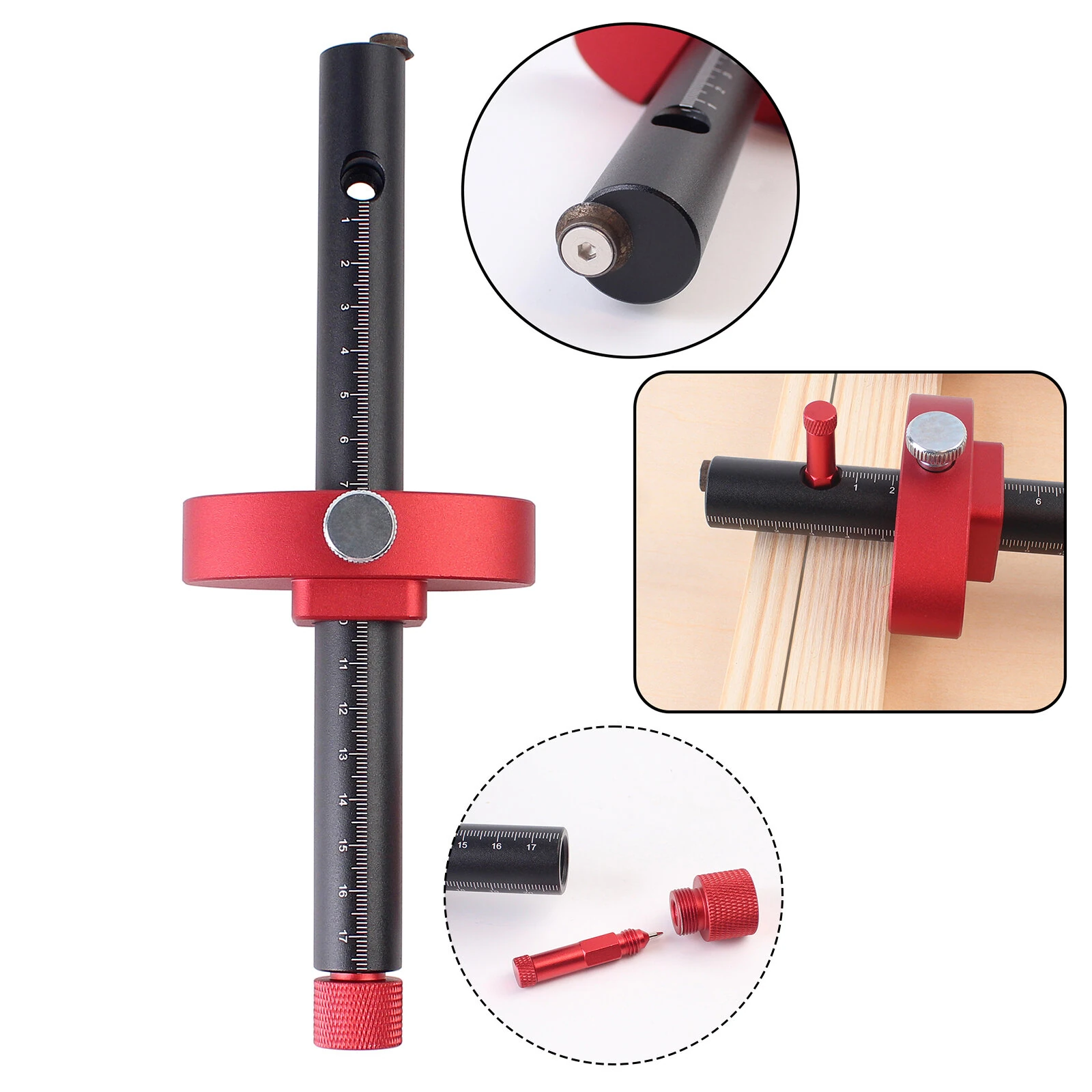 Wheel Marking Gauge - Aluminum Alloy Scribe Tool for Woodworking & Mortising - Image 2
