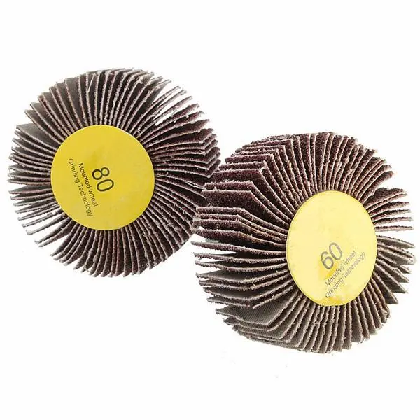 60/80 Grit Flap Wheel Disc | 6mm Shank for Rotary Tool | Abrasive Grinding & Sanding - Image 2