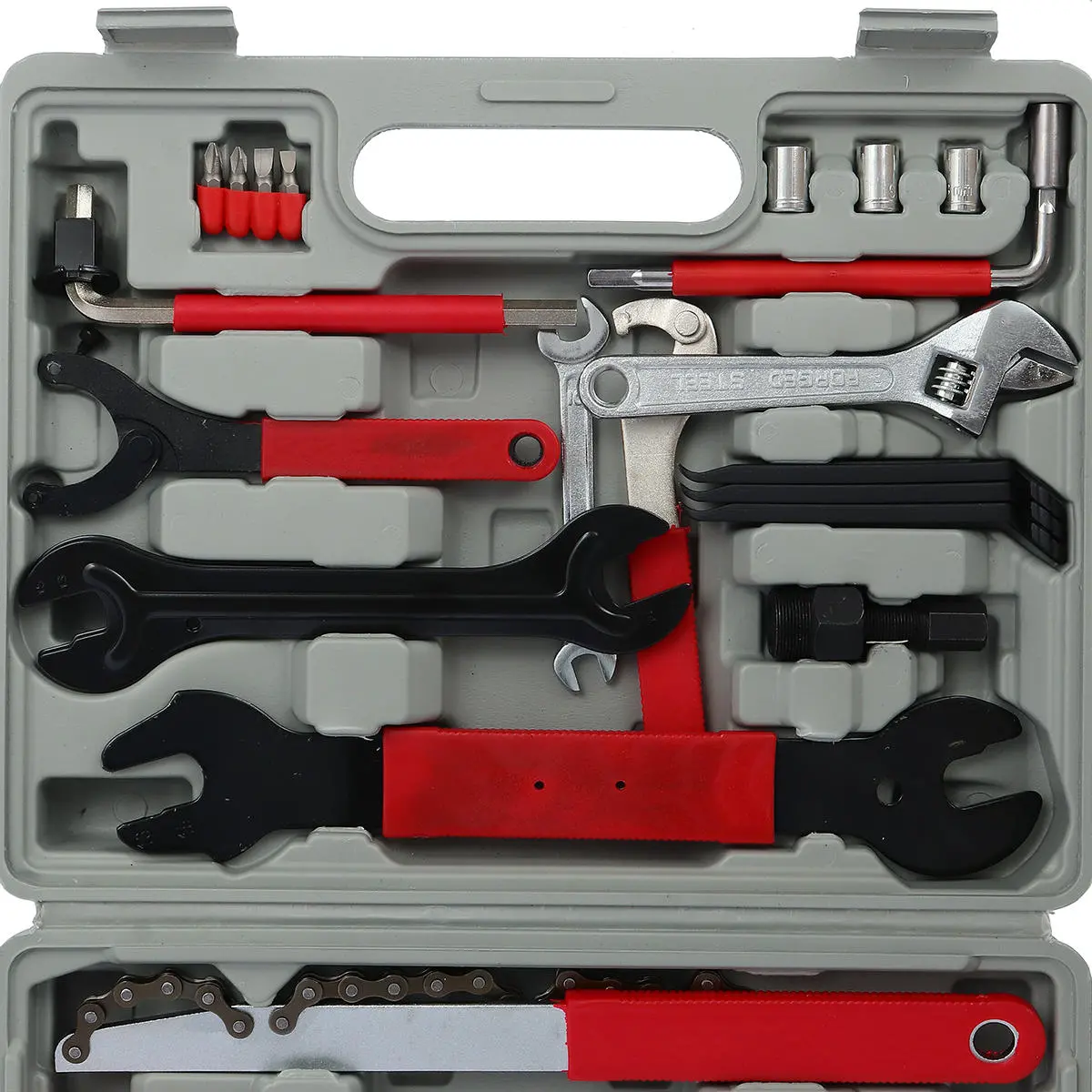 Bicycle Repair Tool Set - 46Pcs Mountain Bike Kit with Chain Remover - Image 3