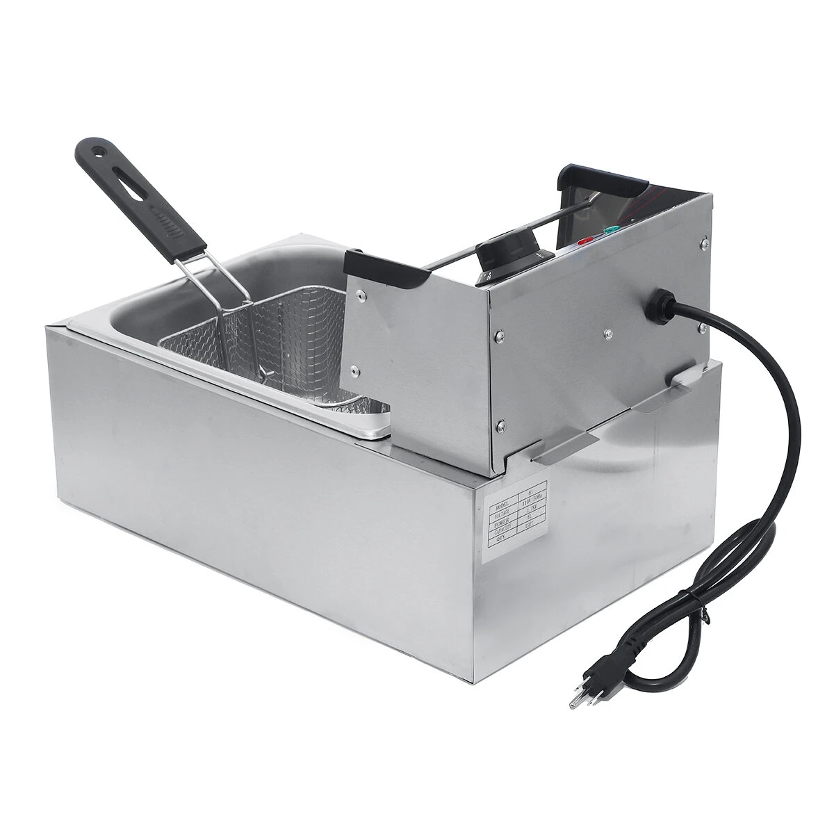 Commercial Electric Deep Fryer - Oil Cylinder Fryer for French Fries & Grill | US Plug - Image 3