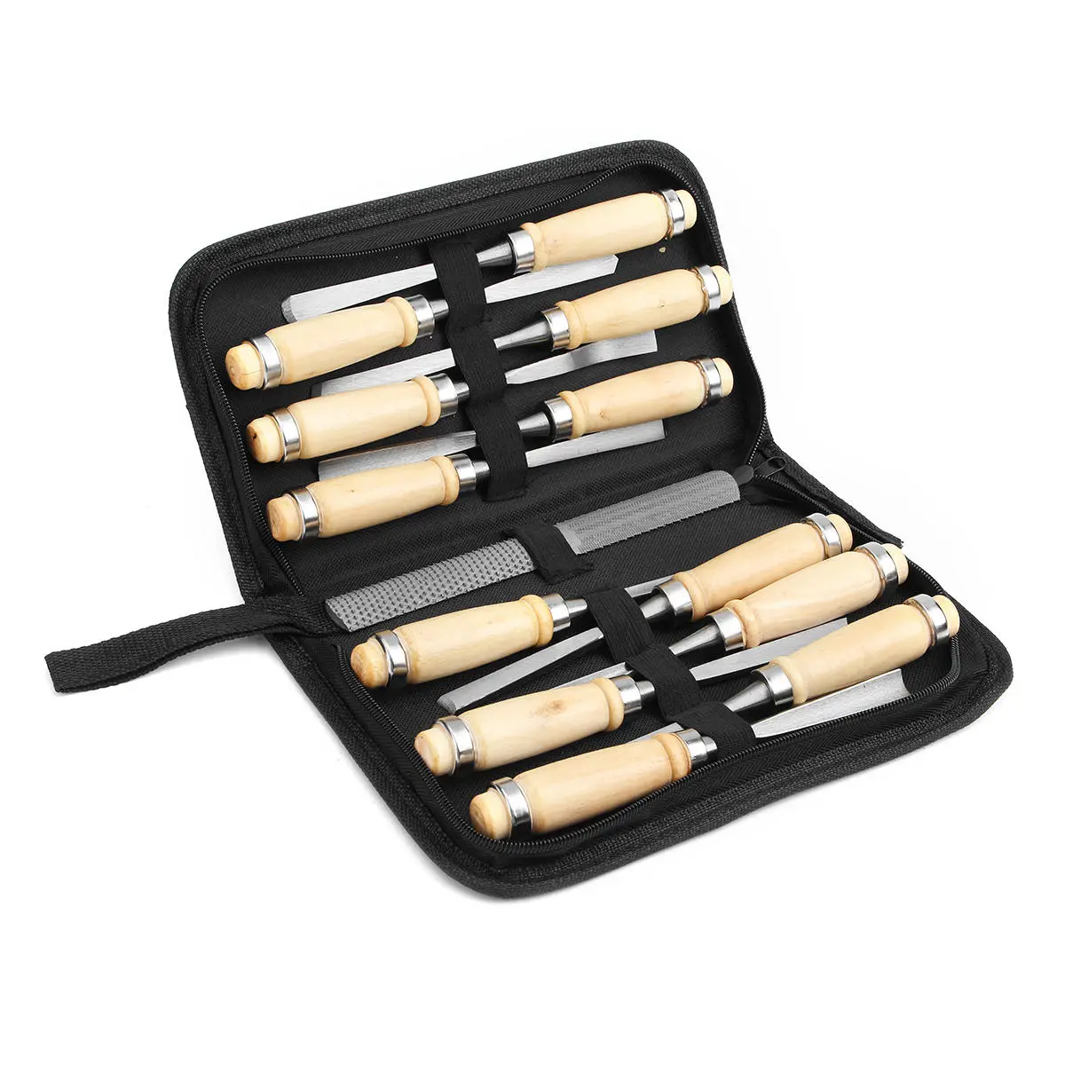 Wood Carving Chisel Set - 14Pcs Professional Woodworking Gouges Kit - Image 3