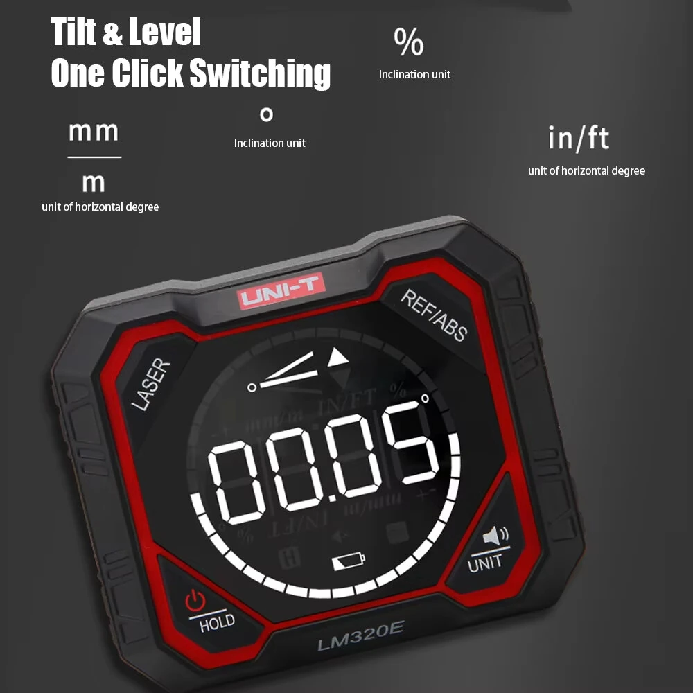 UNIT Digital Inclinometer | 3-Way Angle Meter with Laser & Type-C Rechargeable - Image 3